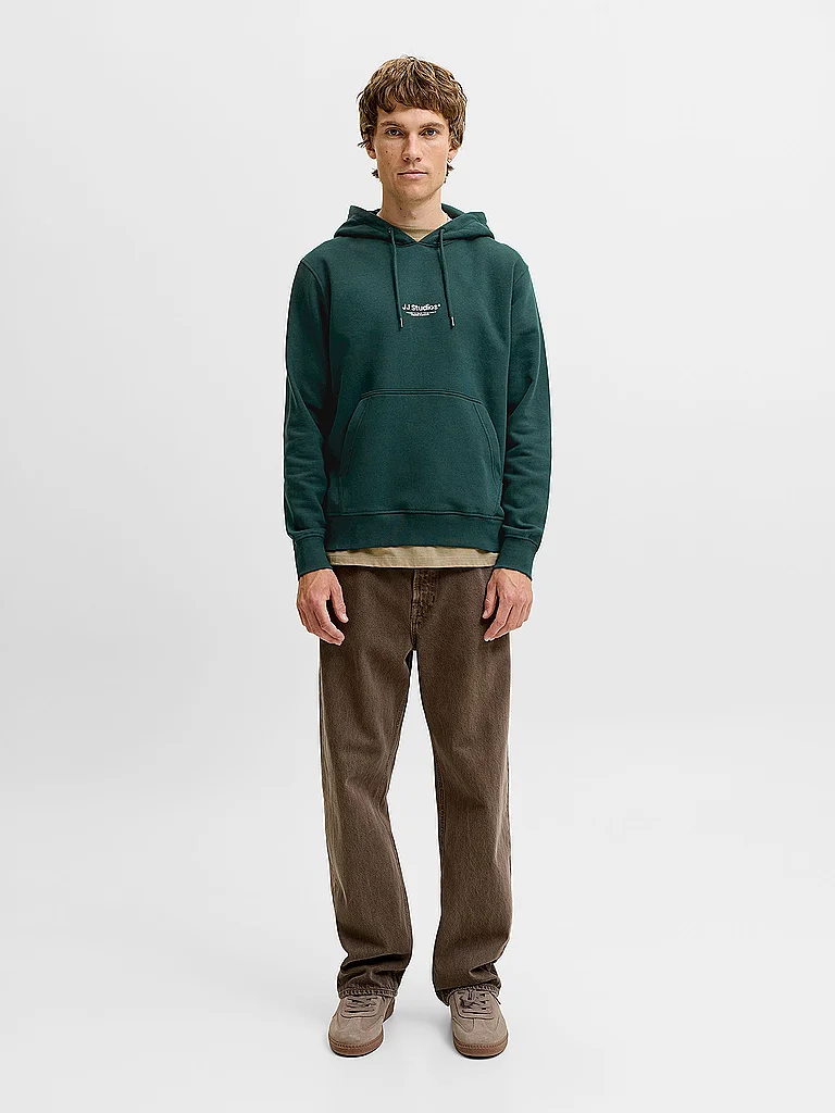 JACK & JONES Sweat à capuche - Hoodie JJESOHO vert foncé